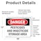 Signmission Pesticides And Insecticide Storage Area Danger Sign, Vinyl Decal, 18in W x 12in L, 2PK OS-2PACK-DS-D-1218-L-1978 - alternate 3